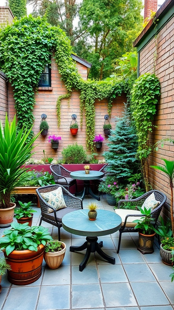 8. Create a Cozy Green Corner with Vertical and Potted Plants
