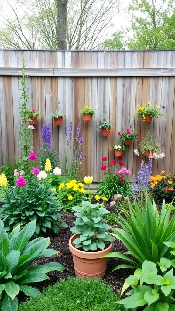 9. Transform Your Fence into a Vibrant Floral Canvas