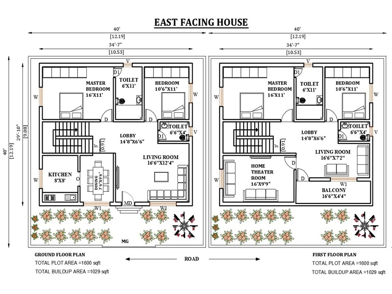 10 Best 1600 Sq Ft House Plans As Per Vastu Shastra 2025 10 Best 1600 Sq Ft House Plans As Per Vastu Shastra 2025