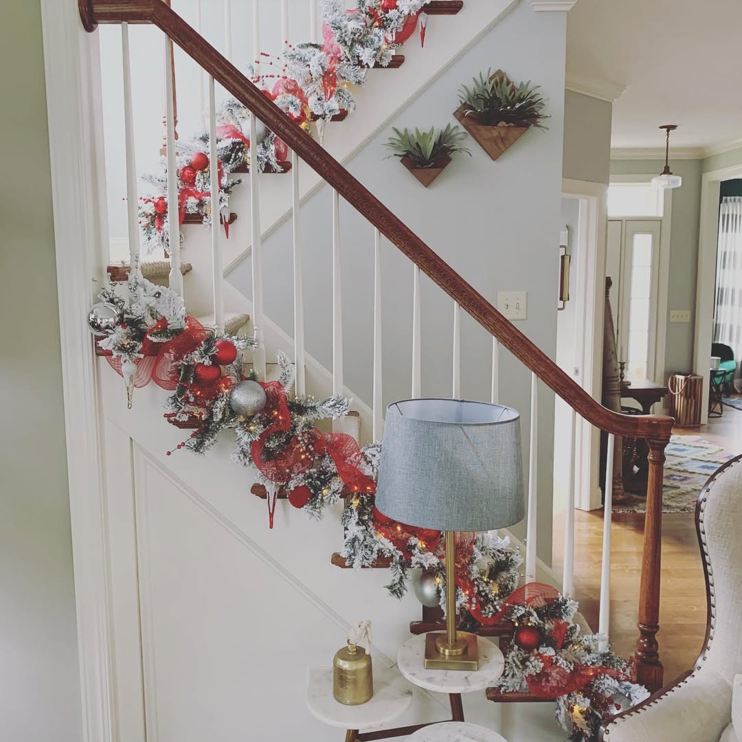 26 Christmas Staircase Decor Ideas That Make Every Step Feel Festive and Intentional 26 Christmas Staircase Decor Ideas That Make Every Step Feel Festive and Intentional