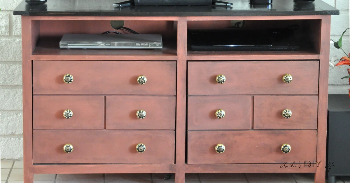 DIY Faux Apothecary Media Cabinet