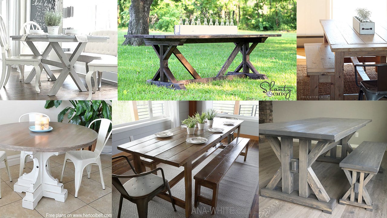 20 Gorgeous DIY Farmhouse Table Ideas 20 Gorgeous DIY Farmhouse Table Ideas