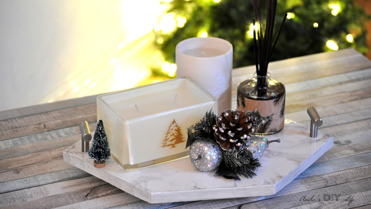 DIY Hexagonal Marble Tray – Using Contact Paper