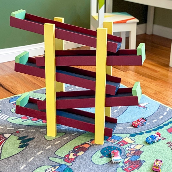 DIY Toy Car Ramp Using Scrap Wood