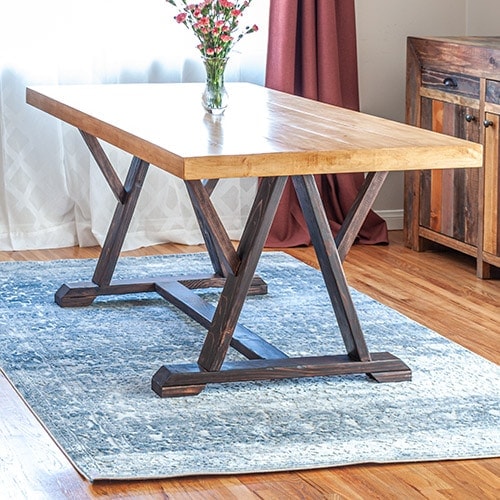 DIY W-Trestle Dining Table – How to Build