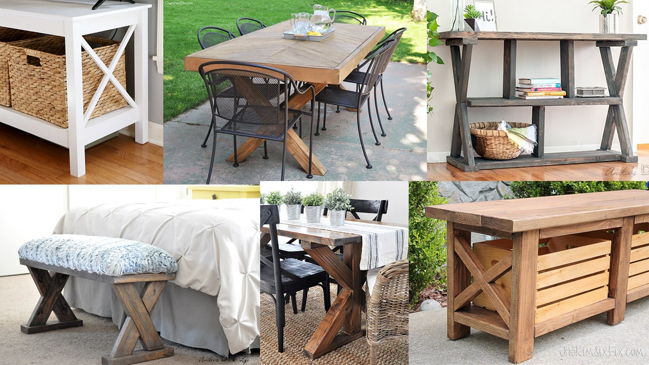 20+ DIY X-Leg Furniture Project Ideas