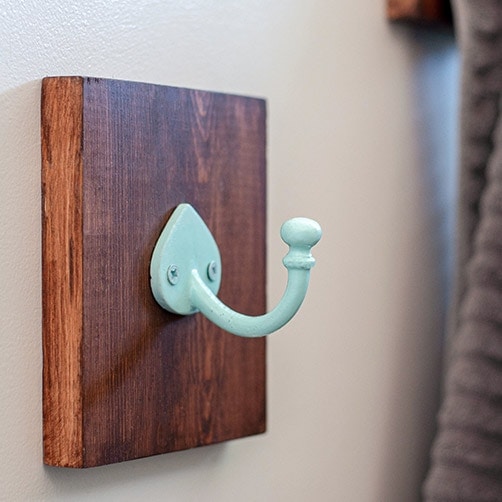 Simple DIY Bathroom Towel Hooks