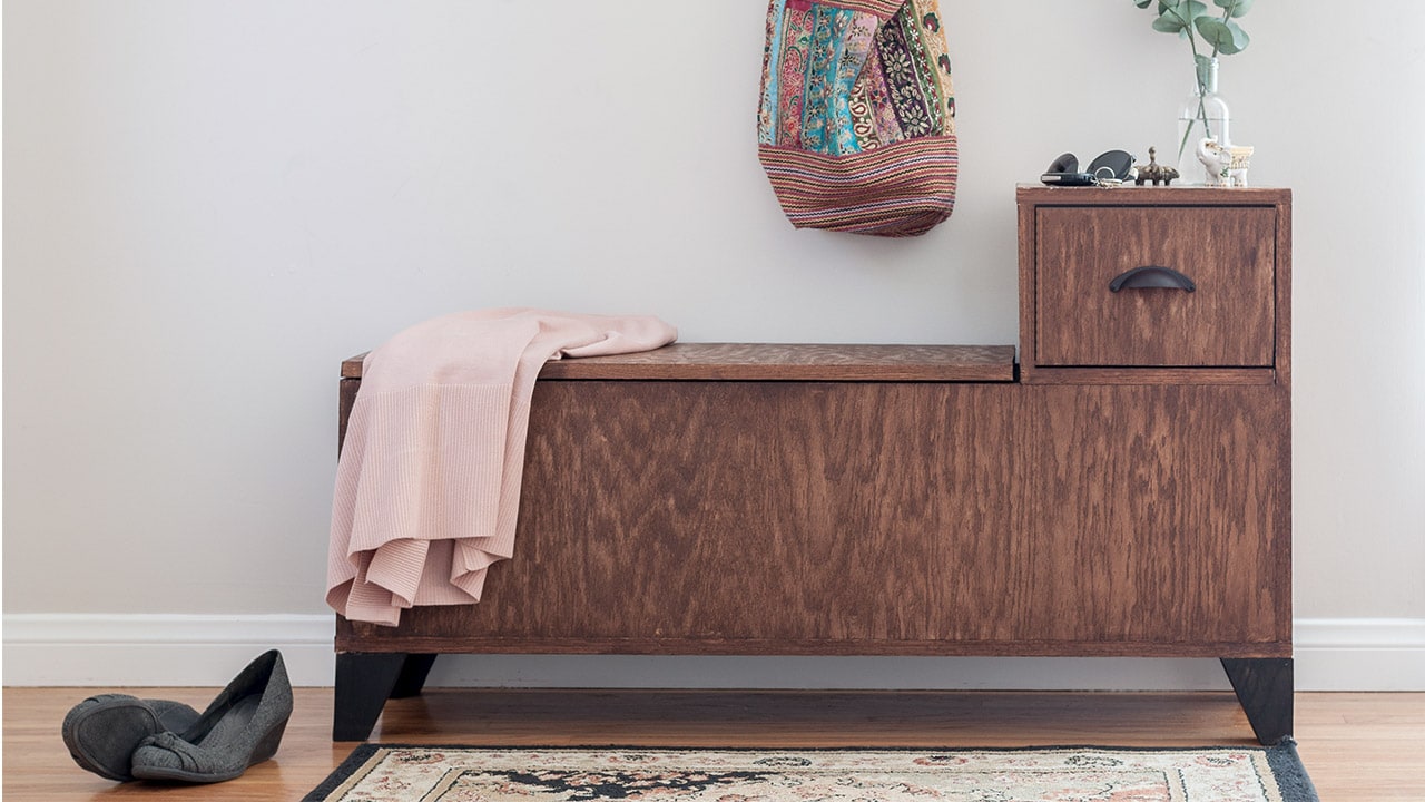 DIY Entryway Bench With Storage