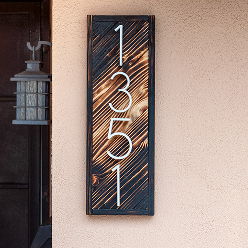 Easy Wooden DIY House Number Sign Easy Wooden DIY House Number Sign