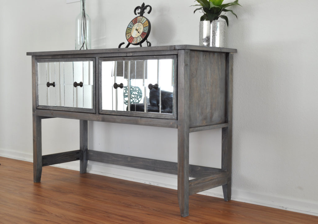 DIY Mirrored Console Table for Under 0!