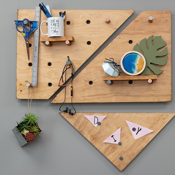 DIY Plywood Pegboard and Magnetic Board