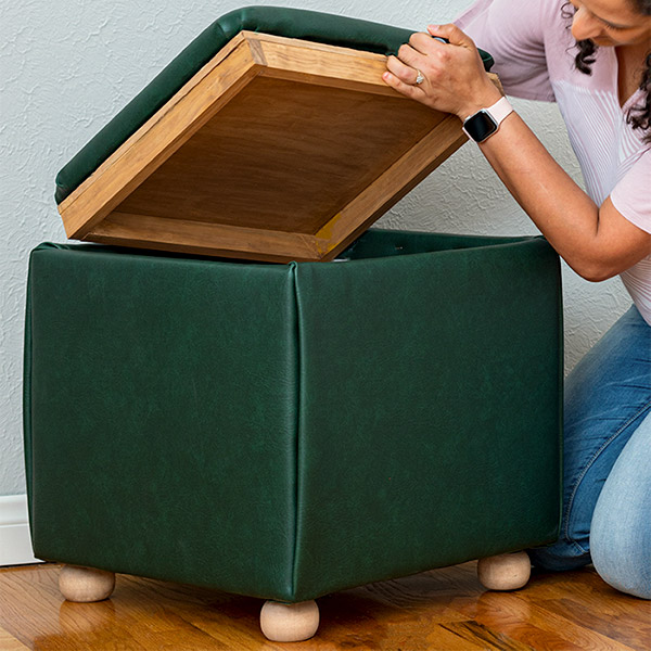 DIY Storage Ottoman Cube With Tray Top DIY Storage Ottoman Cube With Tray Top