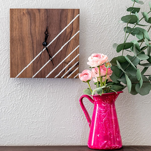 DIY Wooden Clock With Metal Inlay DIY Wooden Clock With Metal Inlay