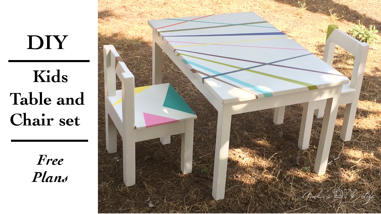 Easy DIY Kids Table and Chairs Set