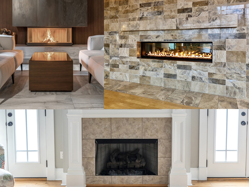 10 Decorative Fireplace Tiles Designs Ideas for Walls