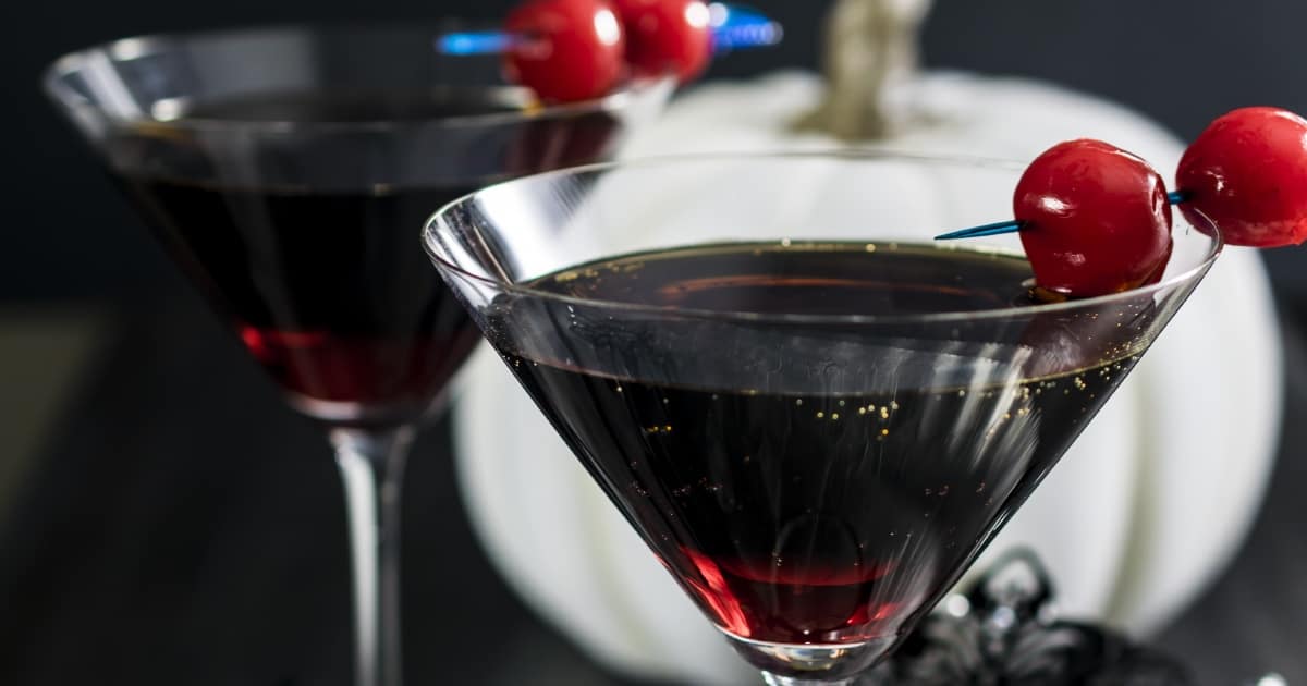 Red Death Halloween Martini Cocktail • Craving Some Creativity