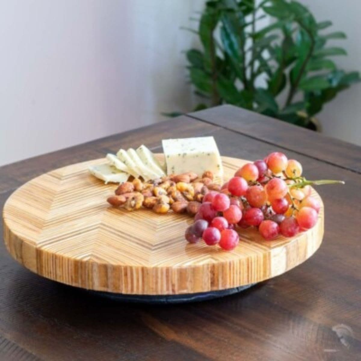 DIY Lazy Susan Using Patterned Plywood