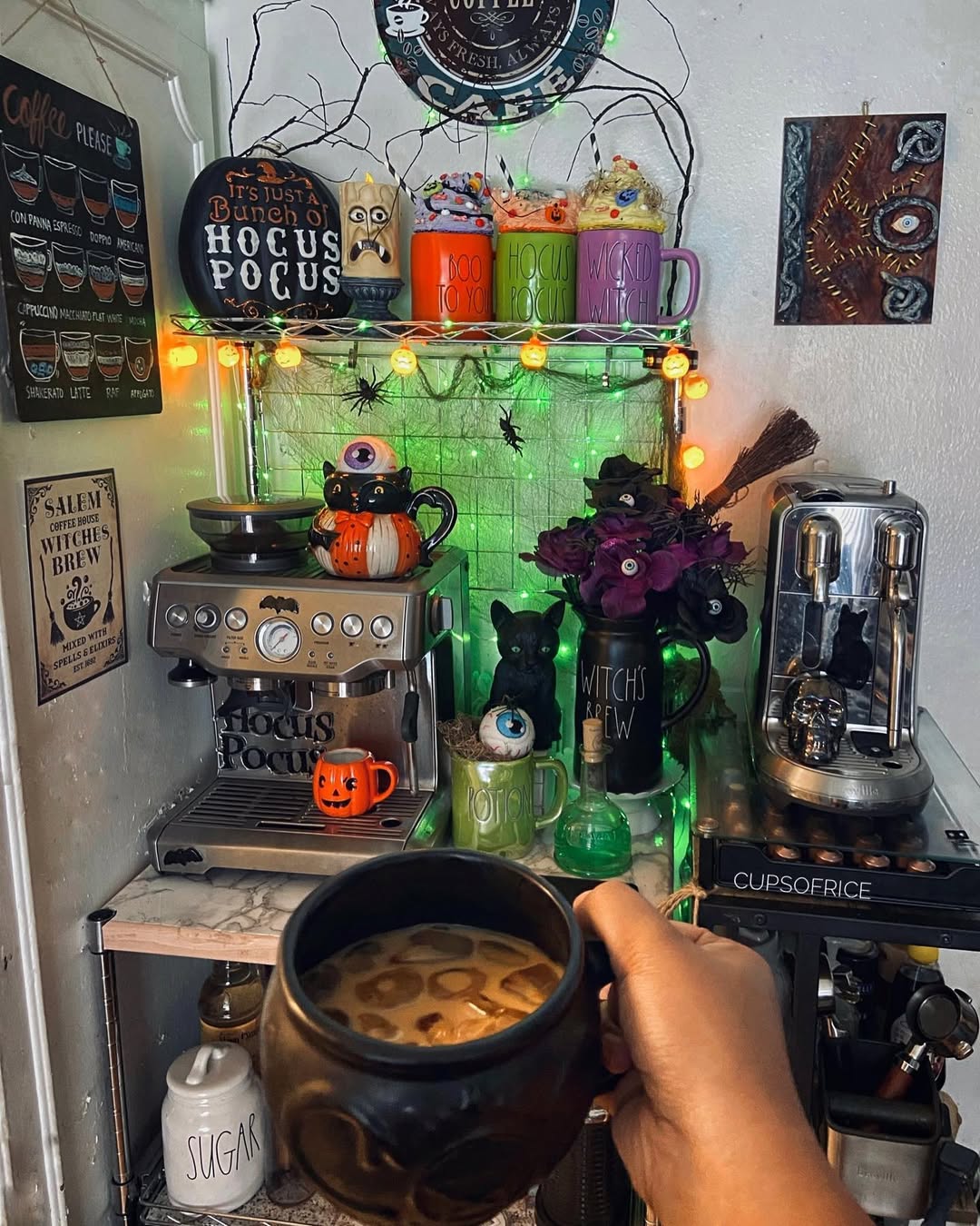 24 Halloween Coffee Bar Ideas Thatโll Make Your Kitchen Totally Bewitching 24 Halloween Coffee Bar Ideas Thatโll Make Your Kitchen Totally Bewitching