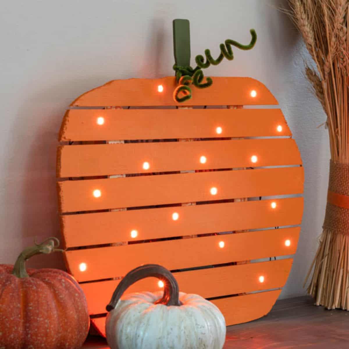 How to Make a DIY Light-up Wooden Pumpkin How to Make a DIY Light-up Wooden Pumpkin