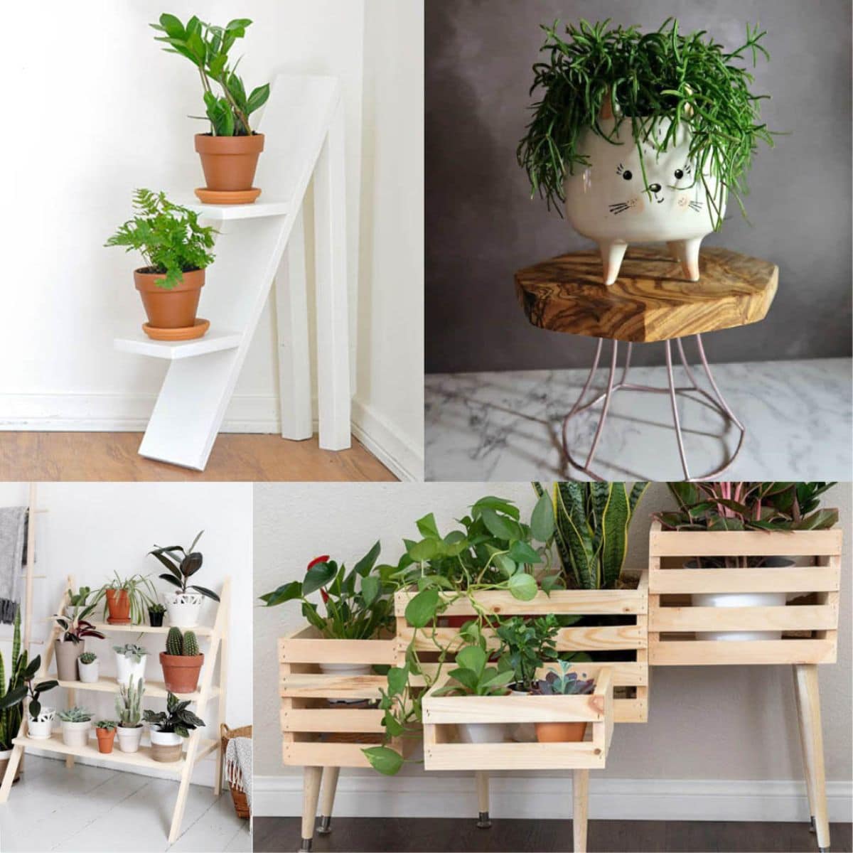 22 Creative Wooden DIY Plant Stand Ideas